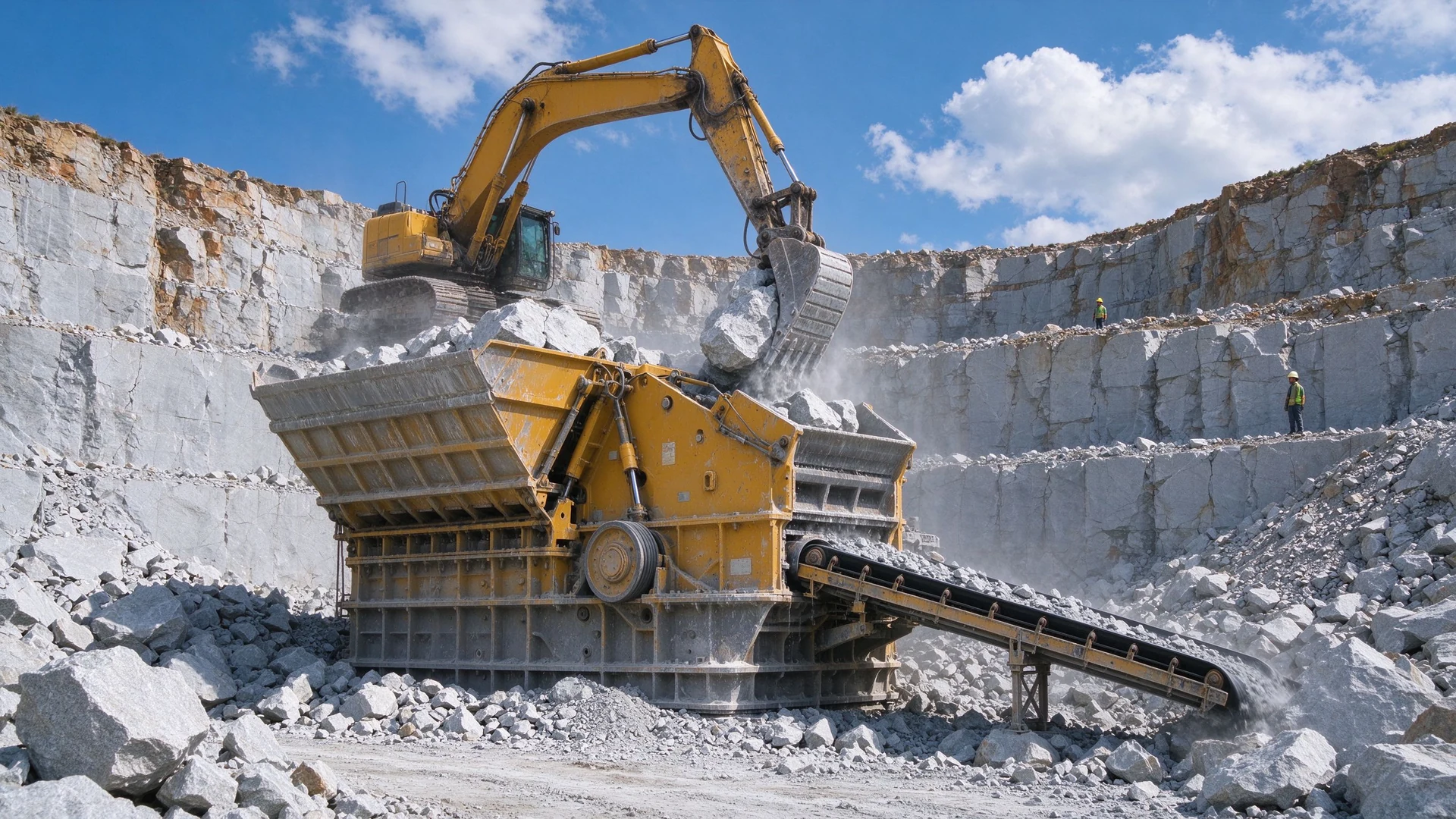 Client-supplied hard-rock crushing application scene