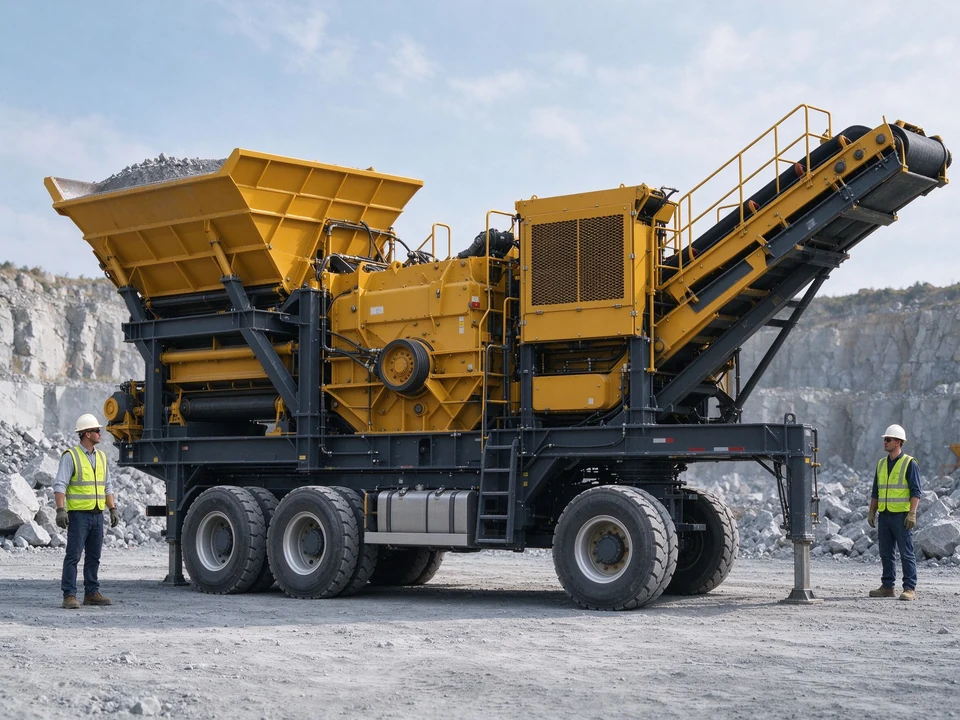Image supplied with article: A mobile crushing plant for on-site recycling